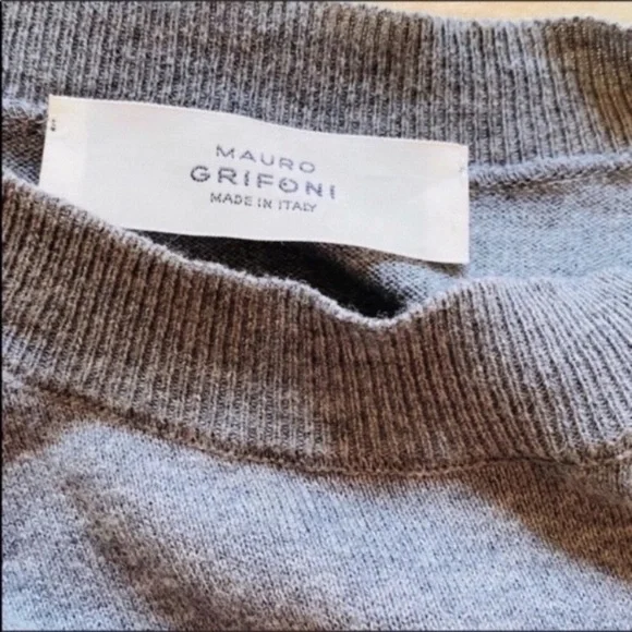 Mauro Grifone Grey Mock Neck Sleeveless Asymmetrical Mini Dress SZ 4 - Picture 5 of 6